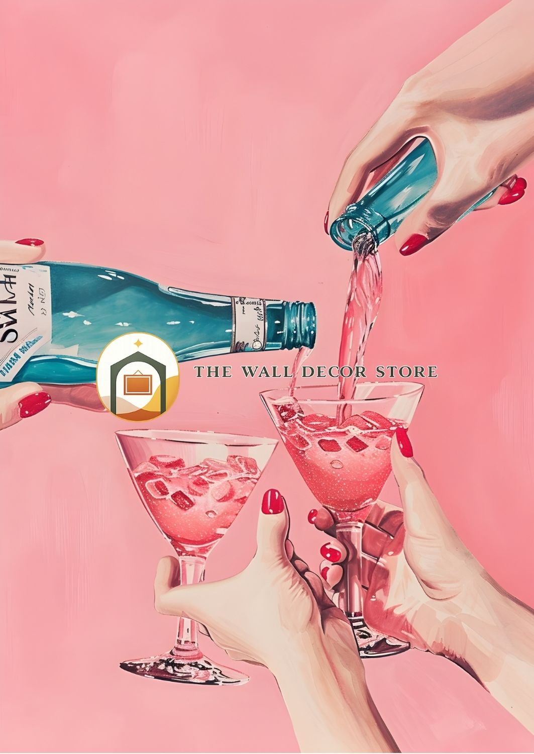 Pink Cocktail Martini | Bar & Dining Room Posters