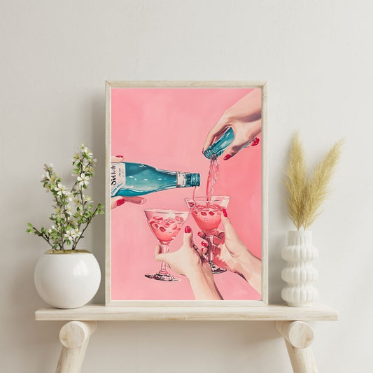 Pink Cocktail Martini | Bar & Dining Room Posters
