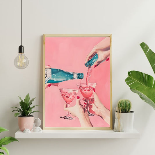 Pink Cocktail Martini | Bar & Dining Room Posters