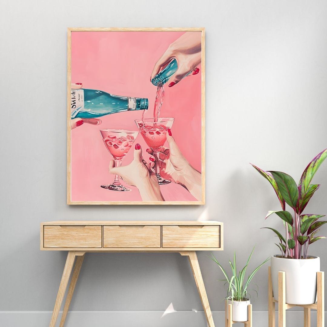 Pink Cocktail Martini | Bar & Dining Room Posters