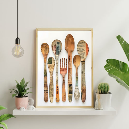 Rustic Kitchen Utensils | Bar & Dining Room Posters