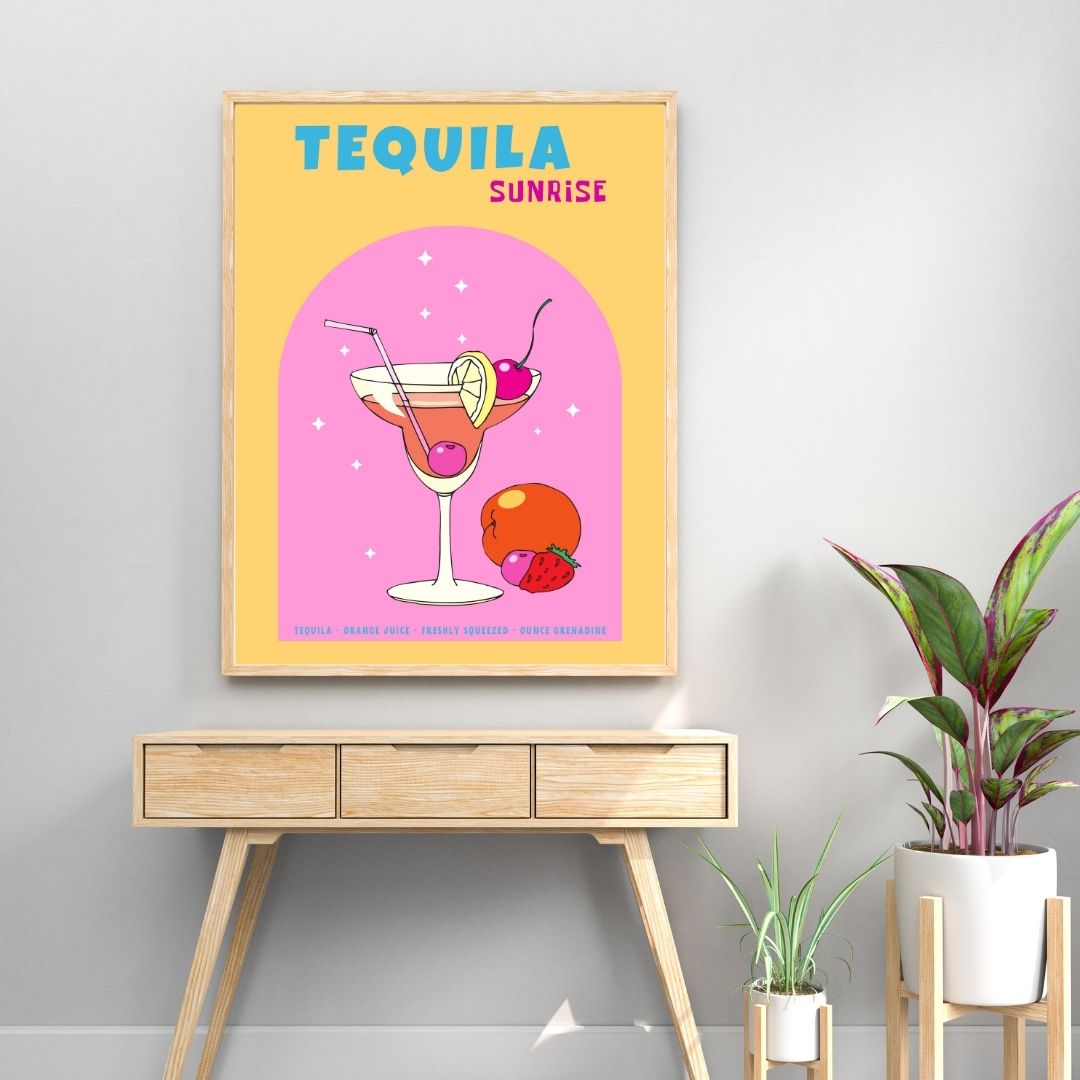 Tequila Sunrise Cocktail | Bar & Dining Room Posters